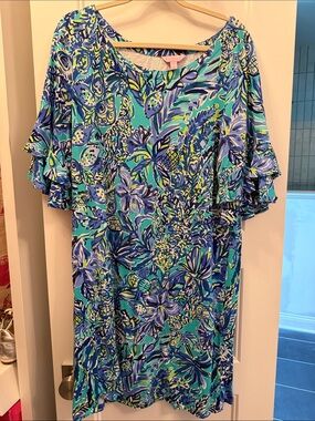 Lilly Pulitzer Blue, Teal & Navy Shift Dress